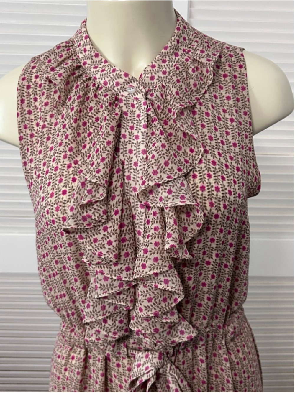 MISA Los Angeles Julez Floral Chiffon Tiered Ruffle Maxi Dress Medium - Picture 3 of 11